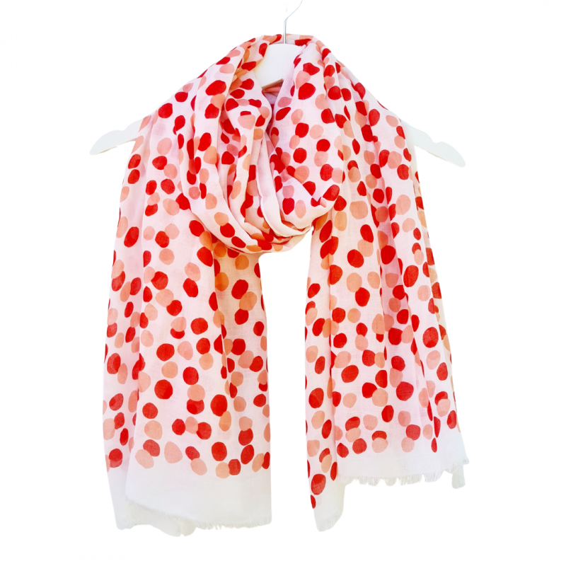 Dotty - Coral Scarf